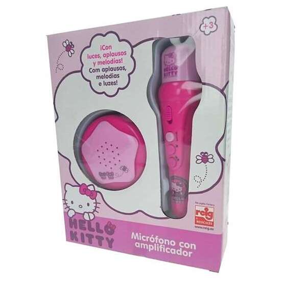 MICRO DE MANO CON AMPLIFICADOR Y RITMOS HELLO KITTY