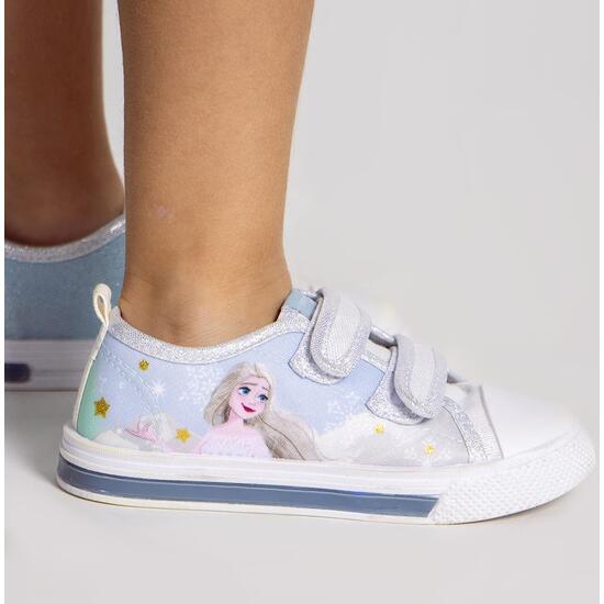 ZAPATILLA LONETA SUELA PVC CON LUCES ALGODÓN FROZEN