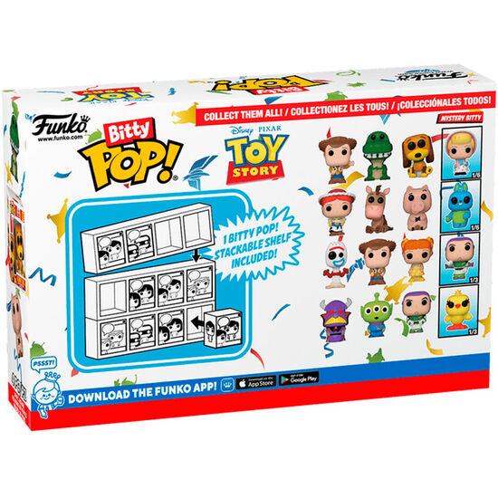 BLISTER 4 FIGURAS BITTY POP DISNEY TOY STORY WOODY