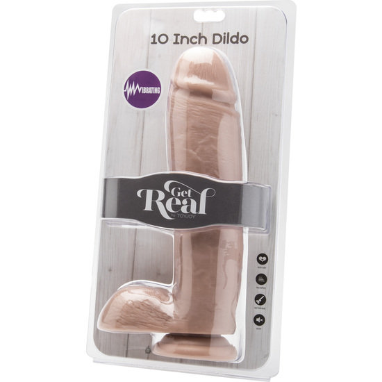 VIBRATING PENIS WITH TESTICLES 25.5CM