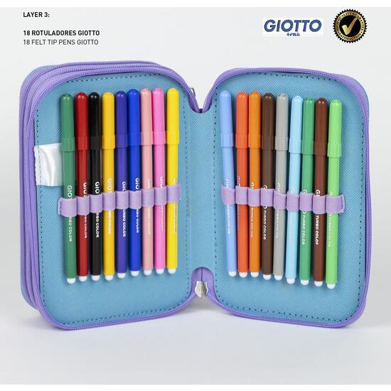 PLUMIER CON ACCESORIOS GIOTTO FROZEN