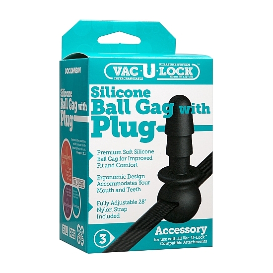 MORDAZA DE SILICONA CON BOLA Y PLUG MORDAZA DE SILICONA CON BOLA Y PLUG