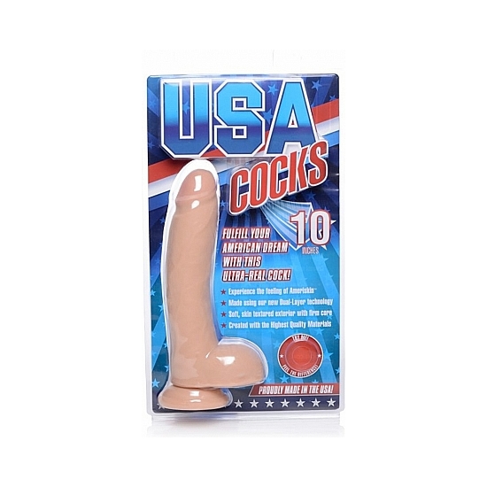 USA COCKS REALISTIC PENIS DUAL DENSITY 28CM
