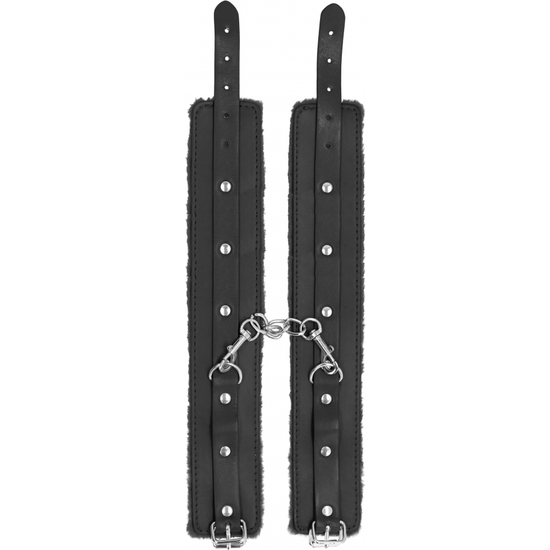 OUCH PLUSH BLACK PLUSH ANKLE CUFFS