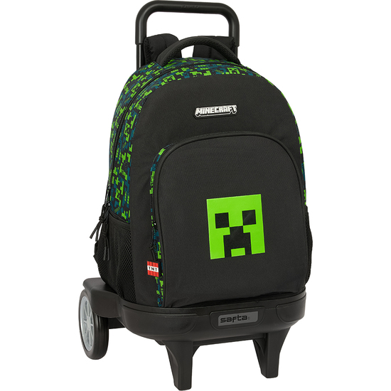 MOCHILA GDE. C/RUEDAS COMPACT EVOL. EXT. MINECRAFT  TNT SAFTA