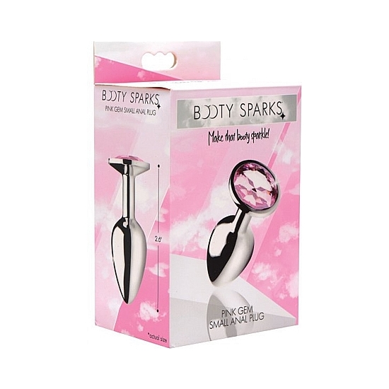 SMALL ANAL PLUG WITH GEM - PINK