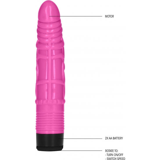 GC REALISTIC VIBRATOR PENIS 19.5CM - PINK