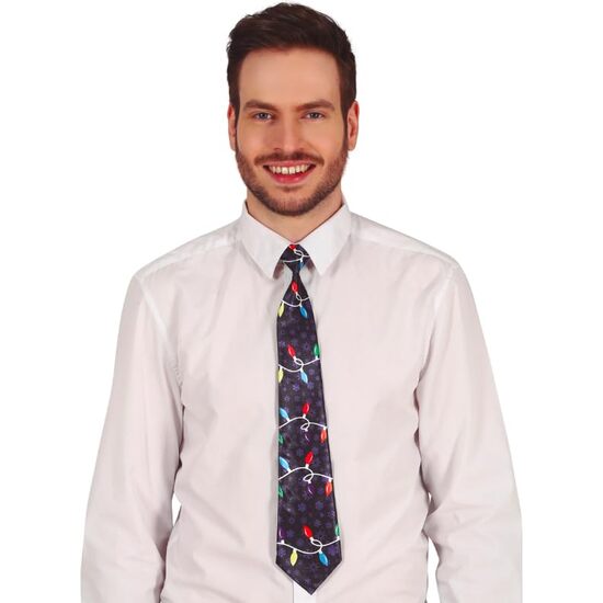 CORBATA LUCES DE NAVIDAD 45 CMS
