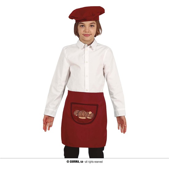 Comprar Boina Y Delantal Castañero Marron Infantil