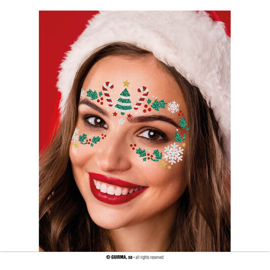 JOYAS FACIALES ADHESIVAS  NAVIDAD GUIRMA