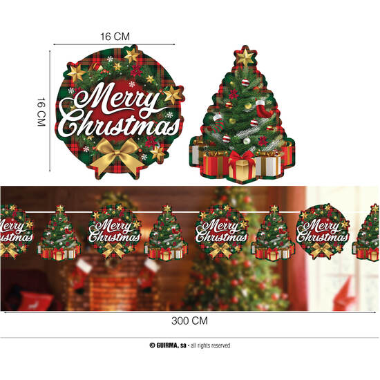 Comprar Guirnalda Merry Christmas 300 Cm 16x16 Cm