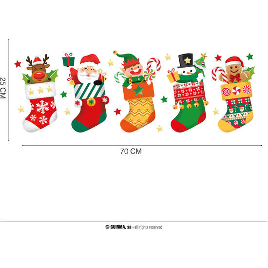 Comprar Decor. Adhesivo Pared 25x70 Cms. Navidad