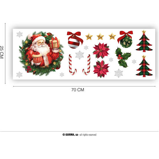 Comprar Decor. Adhesivo Pared 25x70 Cm. Santa Claus