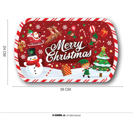 Comprar Bandeja De Navidad 39x24 Cm Pvc
