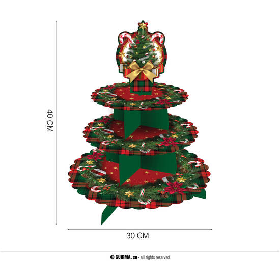 Comprar Bandeja 3 Pisos 40x30 Cm Arbol De Navidad