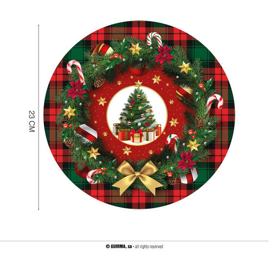BOLSA 6 PLATOS ARBOL DE NAVIDAD 23 CM GUIRMA