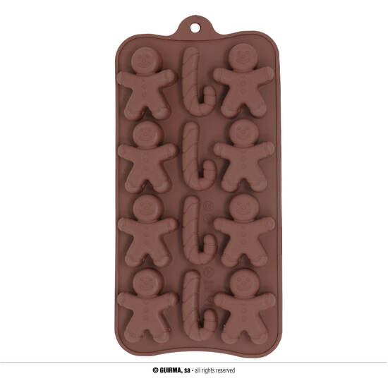 MOLDE SILICONA PARA 12 GALLETITAS 10X20 CMS GUIRMA