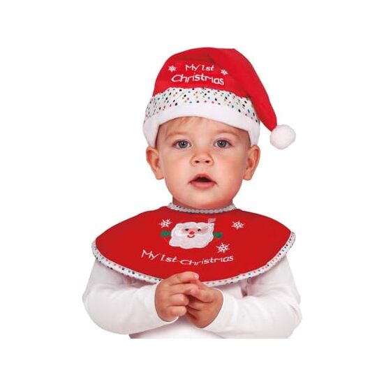 CONJUNTO BABERO Y GORRO BABY