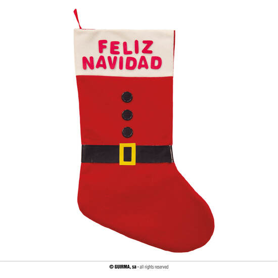 Comprar Bota Traje Papa Noel Feliz Navidad 55 Cms.