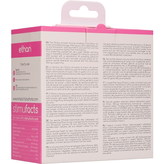 ETHAN PINK REMOTE CONTROL VIBRATING EGG