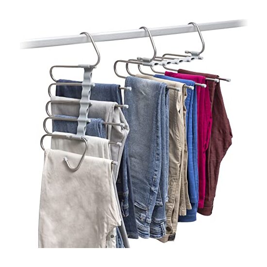 20 PERCHA MÚLTIPLE PARA PANTALONES 5 N 1 HAVS