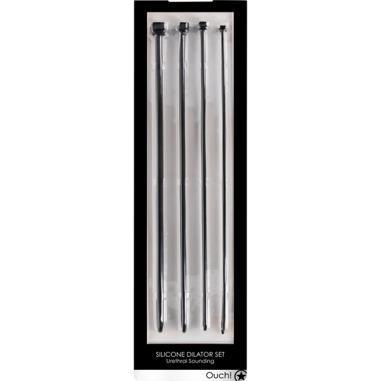SET OF DILATORS WITH URETHRAL PROBE - BLACK