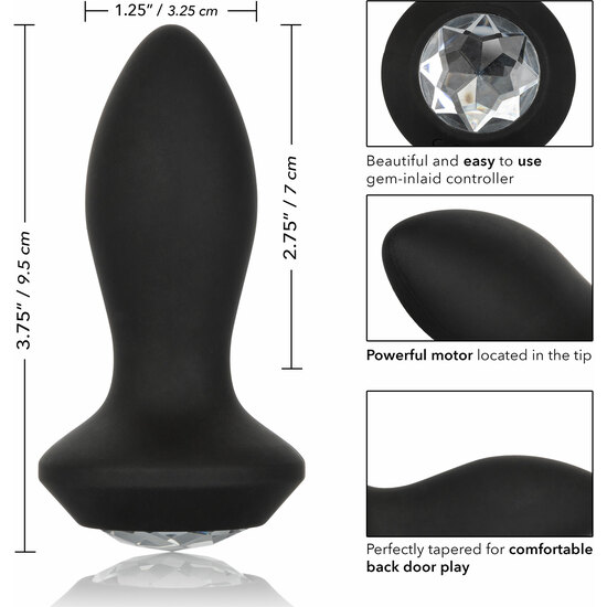 PETITE CRYSTAL PROBE PLUG SILICONE WITH VIBRATION