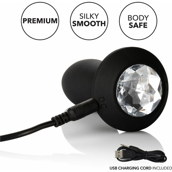 PETITE CRYSTAL PROBE PLUG SILICONE WITH VIBRATION