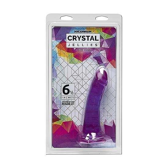CRYSTAL JELLIES SLIM DONG 16CM - PURPLE