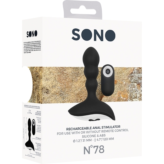 SONO NO. 78 - RECHARGEABLE ANAL STIMULATOR - BLACK