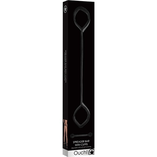 EXTENSION BAR WITH HANDCUFFS - BLACK