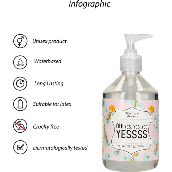 CLIMAX LUBRICANT - OH! YES, YES, YES YESSSS - 500 ML