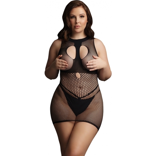 Le Desir Mini Dress With Open Cups - Black