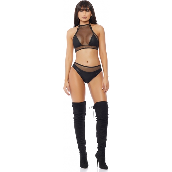 IMPULSE TOP AND PANTIES - BLACK