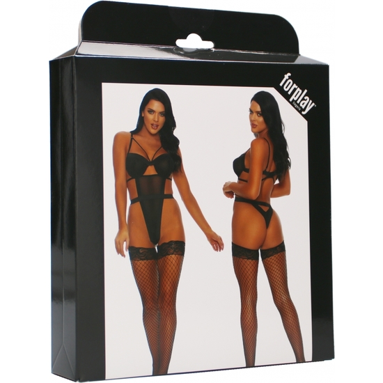 CAUGHT UP BLACK GARTER SETS