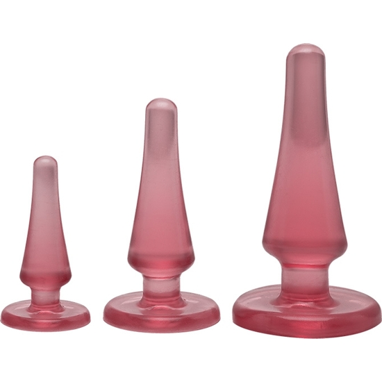 Crystal jellies - kit de inaciación anal - rosa (1)