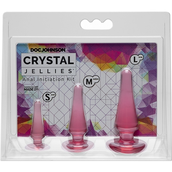 Crystal jellies - kit de inaciación anal - rosa (2)