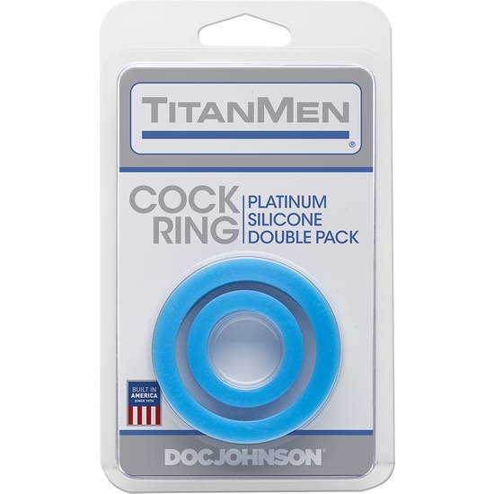 Titanmen - anillos silicona - pack doble - azul (2)
