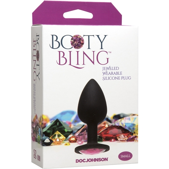 Booty bling - pequeño - rosa - plug de silicona (2)