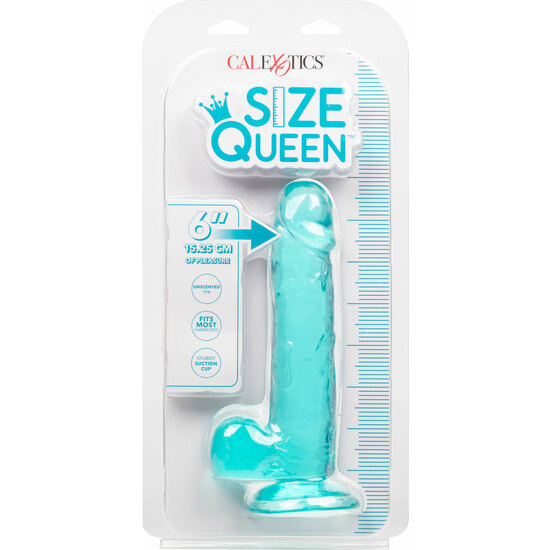 Queen size pene gelatina 20cm - azul (2)