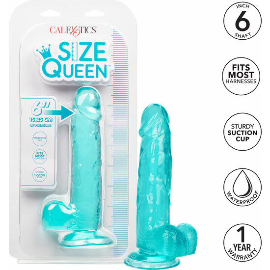 Queen size pene gelatina 20cm - azul (6)