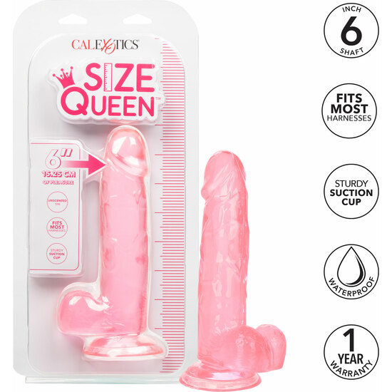 Queen size pene gelatina 20cm - rosa (7)