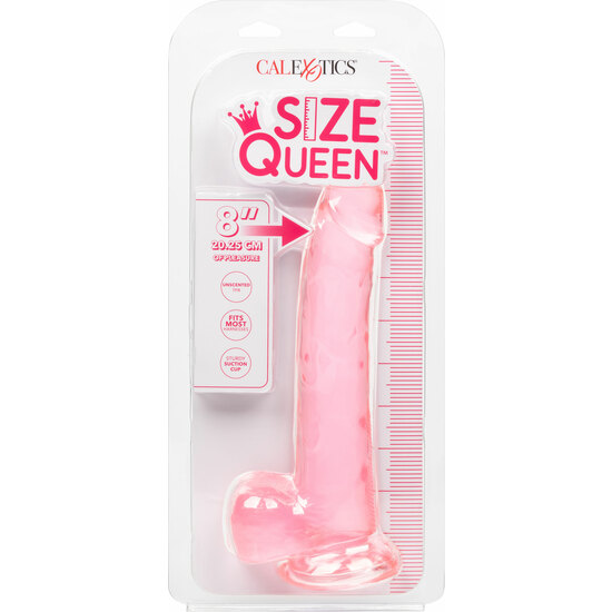Queen size pene gelatina 25,5cm - rosa (1)