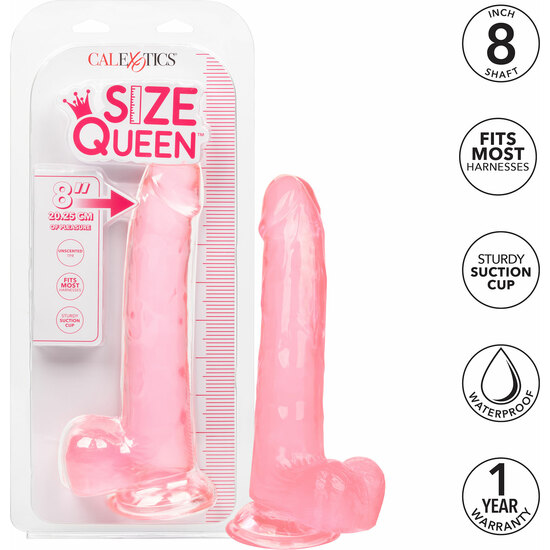 Queen size pene gelatina 25,5cm - rosa (7)