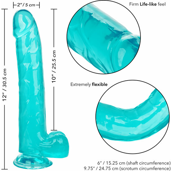 Queen size pene gelatina 30,5cm - azul (5)