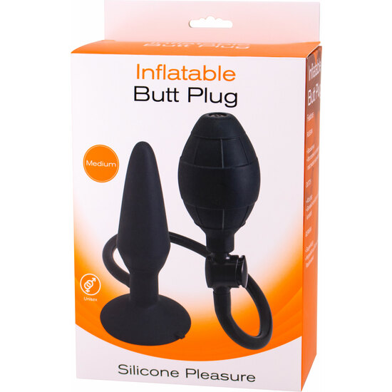 Butt plug hinchable m - negro (2)