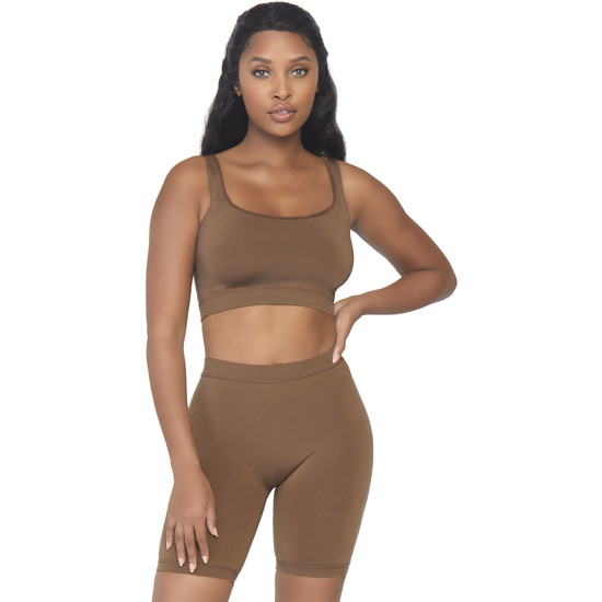 Conjunto opaco con pantalones ciclista