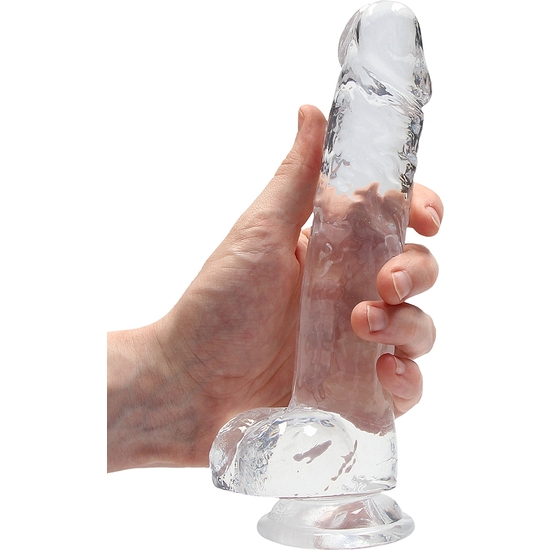 20cm pene realistico con testiculos - transparente (7)