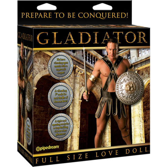 Muñeco hinchable gladiador tamaño real