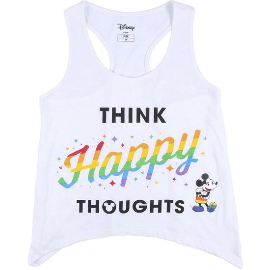 Camiseta tirantes punto single jersey disney pride blanco